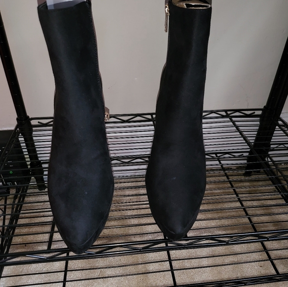 NWB Jessica Simpson Black Stretch Supreme Microsuede Selmie Platform  SZ 11M - Picture 1 of 6